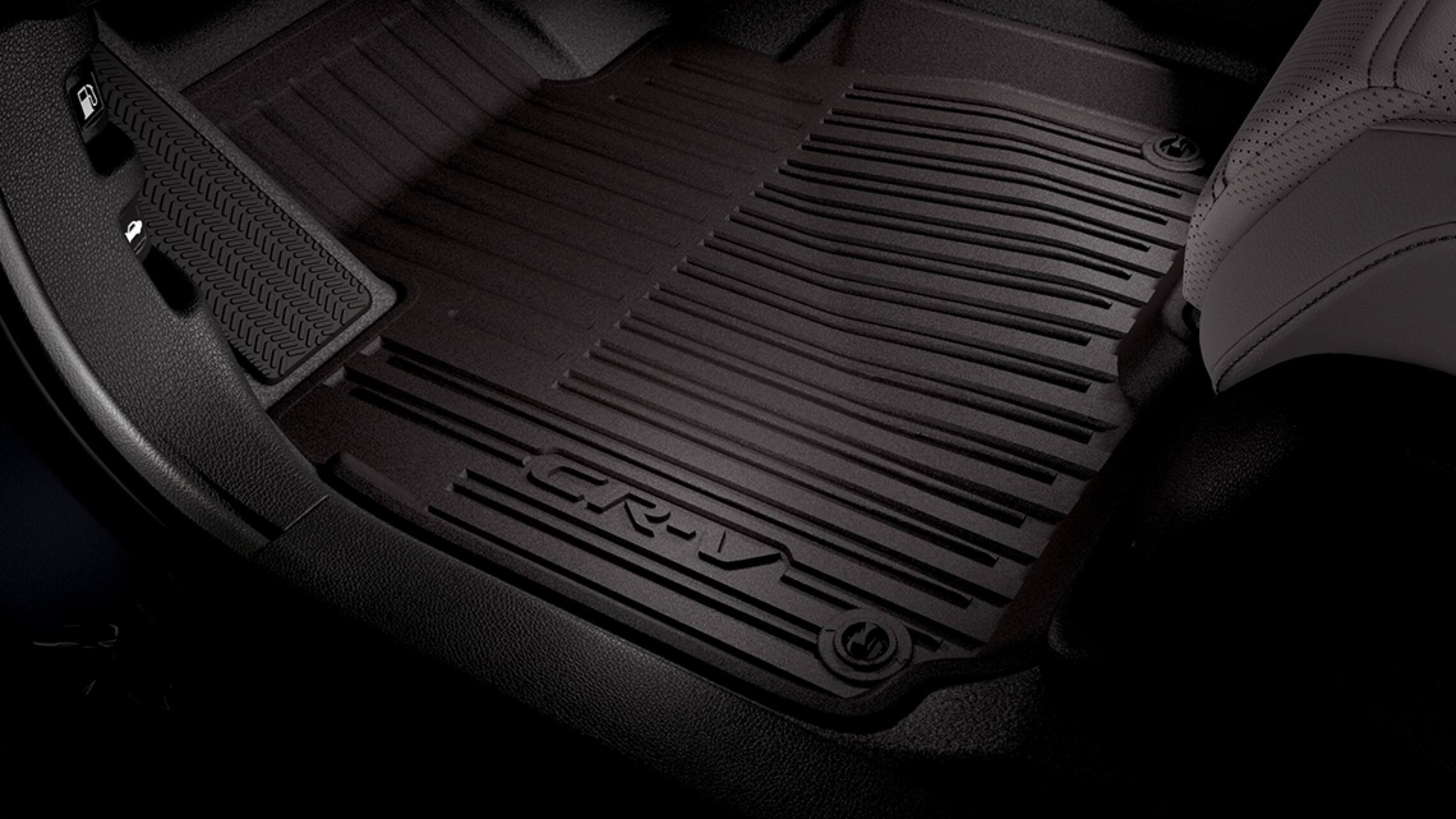 2019 Honda CR-V interior with Honda Genuine Accessory floor mats.