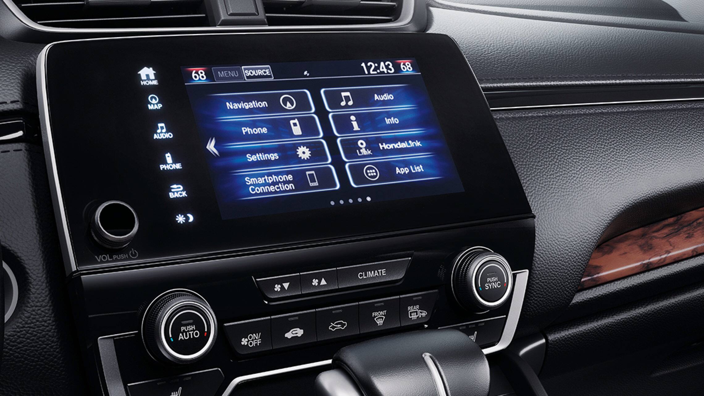 7-inch Display Audio touch-screen in the 2019 Honda CR-V.